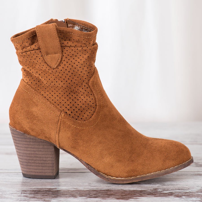 Bestelle Bottes de cowboy ajourées classiques brun 2