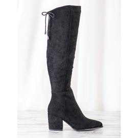 Bottines en daim VINCEZA le noir 3
