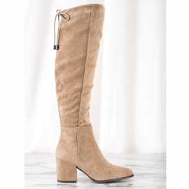 Bottines en daim VINCEZA beige 3