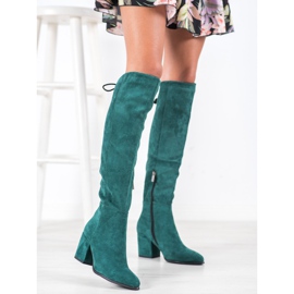 Bottines en daim VINCEZA vert 2