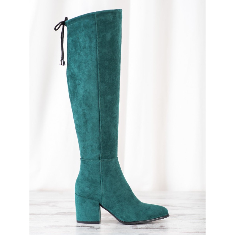Bottines en daim VINCEZA vert 1