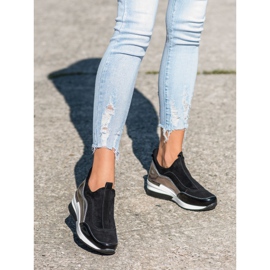 Chaussures à enfiler en cuir VINCEZA noir 2