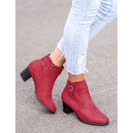 Goodin Bottes rouges confortables 1
