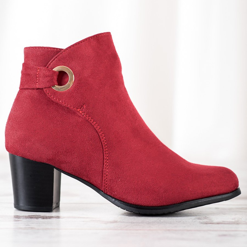 Goodin Bottes rouges confortables 2
