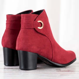 Goodin Bottes rouges confortables 3