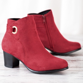 Goodin Bottes rouges confortables 4