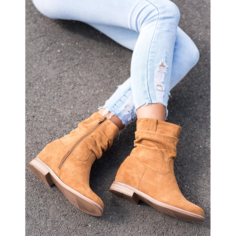 Santiags sur le compensé VINCEZA brun 2