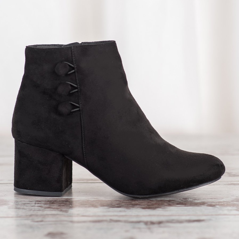 Goodin Bottines En Daim Avec Boutons le noir 1