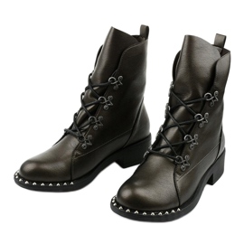 Boots femme marron à clous Aqua brun 2