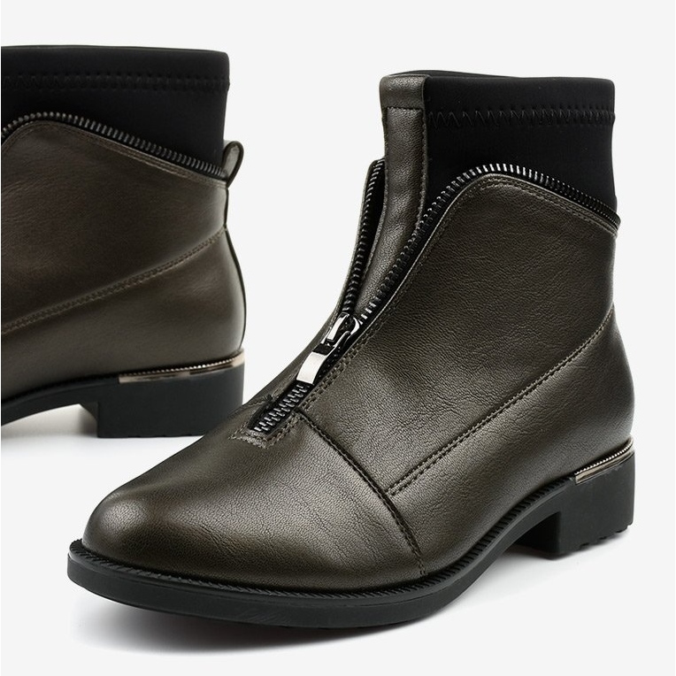 Bottes marron pour femme avec lettres Tyrell brun 1