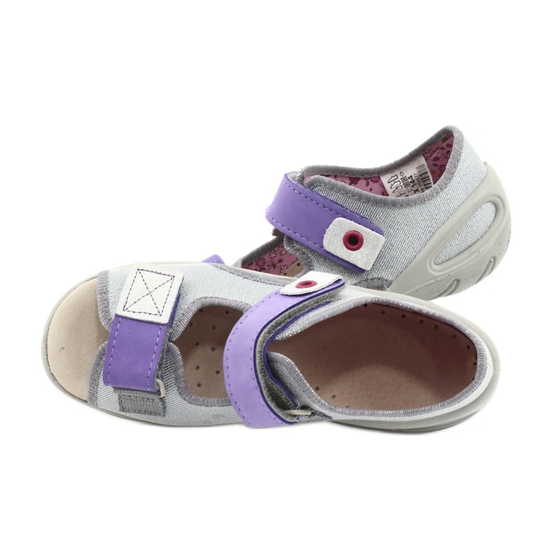 Chaussures enfant Befado 065X144 violet argent gris 5 Chaussures enfant Befado 065X144 violet argent gris 5