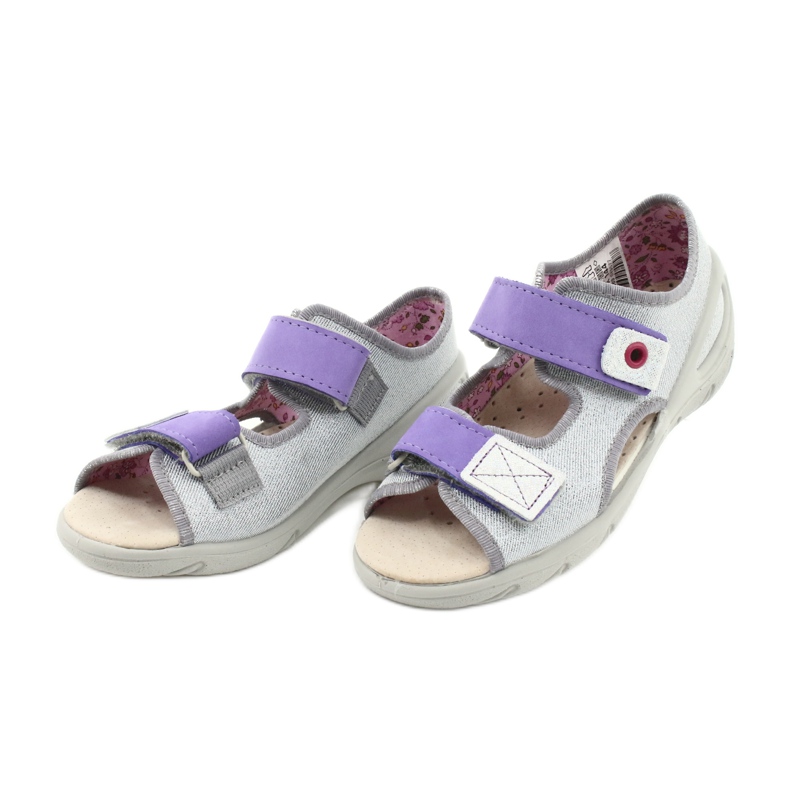 Chaussures enfant Befado 065X144 violet argent gris 3 Chaussures enfant Befado 065X144 violet argent gris 3
