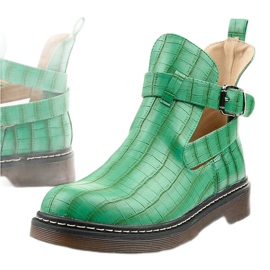 Boots vertes à boucle Nilld 1