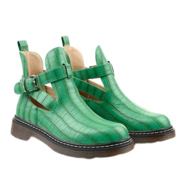 Boots vertes à boucle Nilld 2