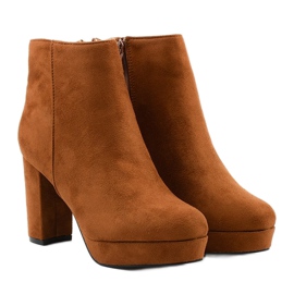 Bottines camel sur le post Neadarea brun 3