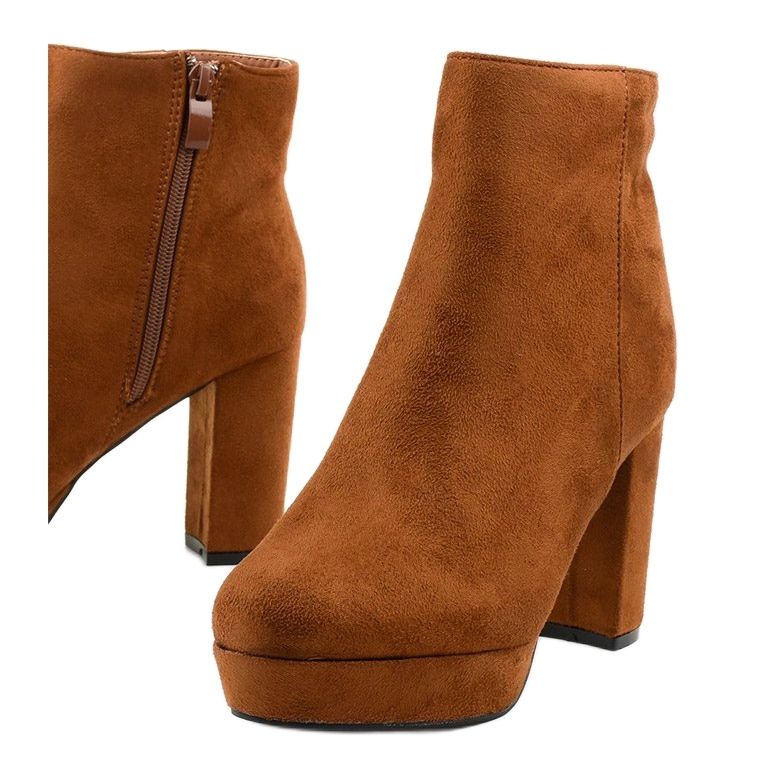 Bottines camel sur le post Neadarea brun 1