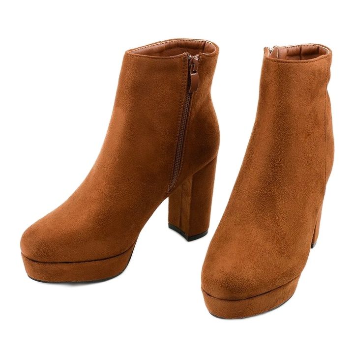 Bottines camel sur le post Neadarea brun 2