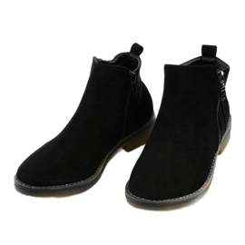 Bottines plates noires Bottines Jodhpur isolées Amar le noir 2