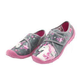 Chaussures enfant Befado 560X117 rose argent gris 2