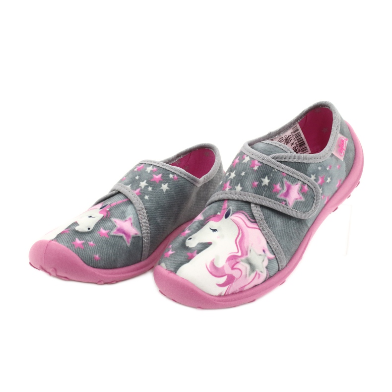 Chaussures enfant Befado 560X117 rose argent gris 2