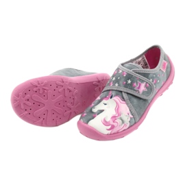 Chaussures enfant Befado 560X117 rose argent gris 3