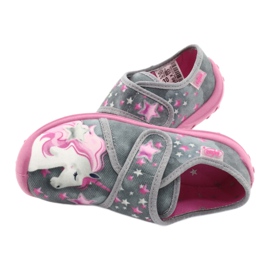 Chaussures enfant Befado 560X117 rose argent gris 4