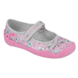 Chaussures enfant Befado 114X413 rose argent gris 2