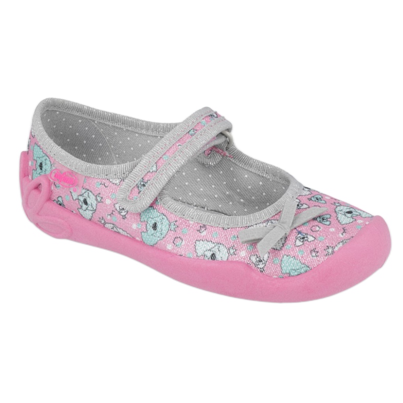 Chaussures enfant Befado 114X413 rose argent gris 2