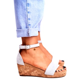 SEA Sandales Femme Sur Compensée Gris MarryMe 3