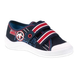 Chaussons garçon Befado 672x058 blanc rouge bleu marine 1