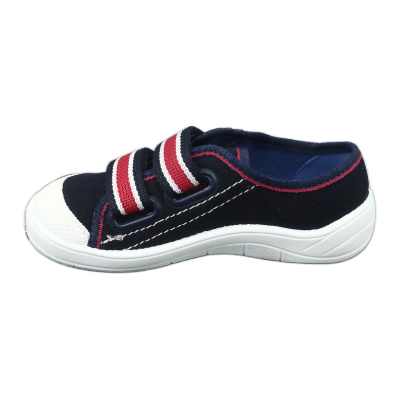 Chaussons garçon Befado 672x058 blanc rouge bleu marine 3