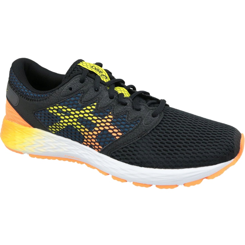 Chaussures de course Asics RoadHawk Ff 2 M 1011A136-005 le noir bleu marin orange jaune 4