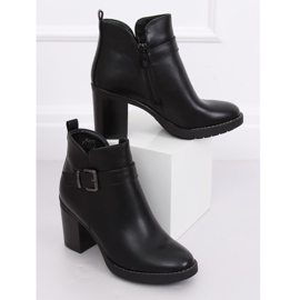 Bottines à talons larges noires BM-9078 Noir 2