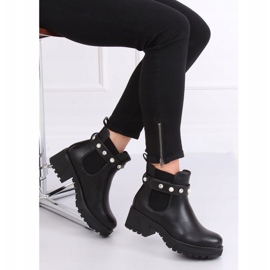 Bottines Chelsea noires à semelle épaisse 8039-GA Noir 1