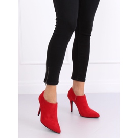 Chaussures en daim rouge sur un talon aiguille TX-1850 Red 3
