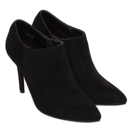 Chaussures en daim noir sur talon aiguille TX-1850 Noir 1