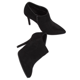 Chaussures en daim noir sur talon aiguille TX-1850 Noir le noir 3