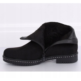 Bottines noires en daim noir 6332 Noir le noir 3