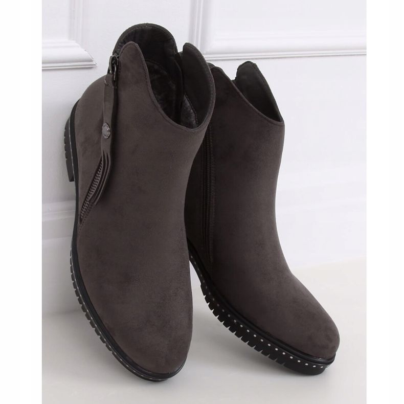 Bottines en daim grises 6332 Gris 1