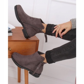 Bottines en daim grises 6332 Gris 4