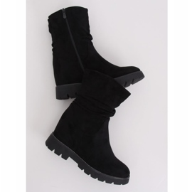 Bottines noires sur talon compensé dissimulé 7978-KA Noir le noir 4