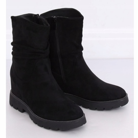 Bottines noires sur talon compensé dissimulé 7978-KA Noir 1