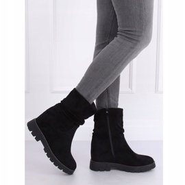Bottines noires sur talon compensé dissimulé 7978-KA Noir le noir 2