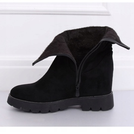 Bottines noires sur talon compensé dissimulé 7978-KA Noir le noir 3