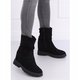 Bottines noires sur talon compensé dissimulé 7978-KA Noir le noir 5