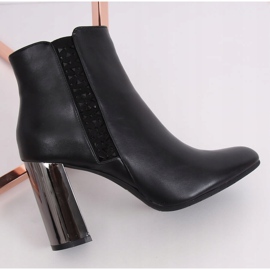 Bottines noires à talons 7673-GA Noir le noir 5