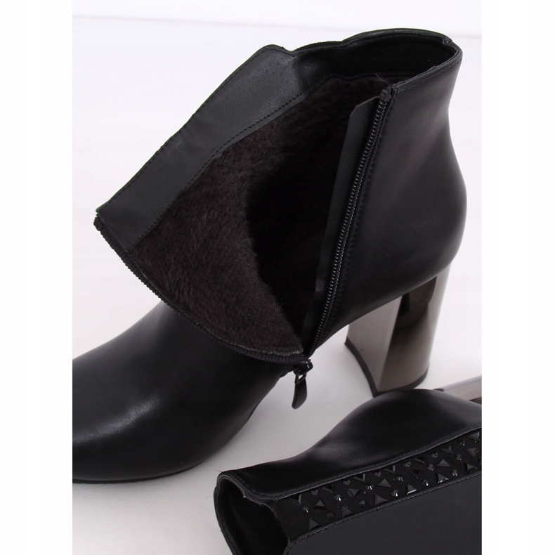 Bottines noires à talons 7673-GA Noir le noir 2