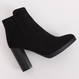 Bottines noires à talons BM-9091-1 Noir 2