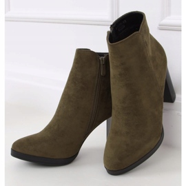 Bottines à talons vertes BM-9091-1 Vert 1