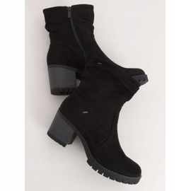 Bottines noires à talons larges QQ-02 Noir le noir 1